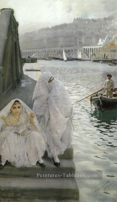 Dans le port d’Alger avant tout Suède Anders Zorn Peintures à l'huile
